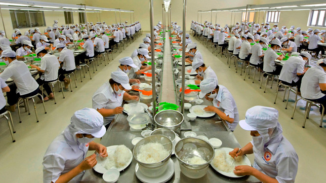 Phân xưởng sơ chế của Cty Yến sào Khánh Hòa