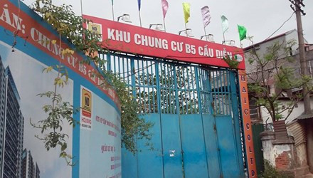 Dự án khu chung cư B5 Cầu Diễn dang dở có dấu hiệu lừa đảo của Housing Group, do Đại biểu Quốc hội Châu Thị Thu Nga làm Chủ tịch. Ảnh: Minh Tuấn.
