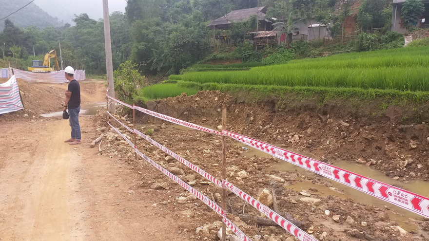 Khu vực công trường cầu Bao Thổ sau khi khắc phục. Ảnh: H.H