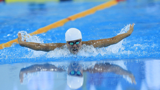 Ánh Viên lãnh trọng trách giành huy chương cho Đoàn TTVN tại Asiad 2014. Ảnh: VSI