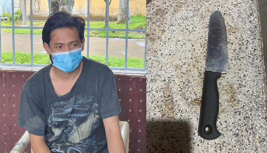 Dùng dao chém công an khi bị phát hiện trèo rào vào nhà bạn gái trong khu phong toả