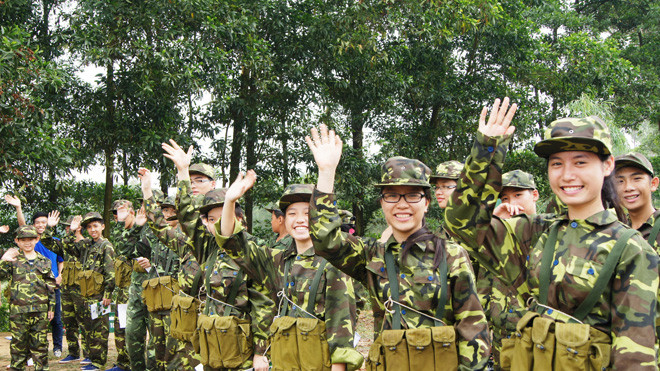 Học kỳ Quân đội là mô hình mới góp phần giáo dục kỹ năng xã hội, kiến thức quốc phòng an ninh cho thanh thiếu niên. ảnh: nguyễn minh