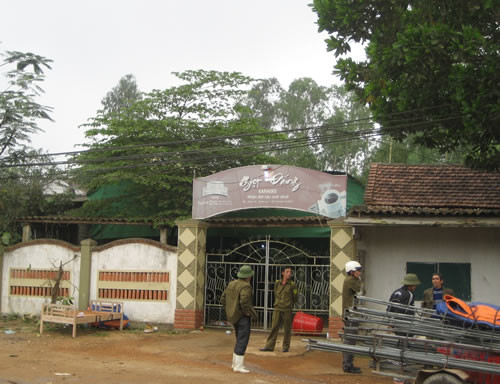 Quán cà-phê karaoke Giọt Đắng, nơi xảy ra vụ án mạng.