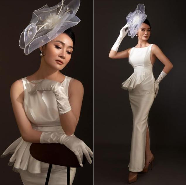 Quách Thu Phương hóa kiều nữ quý phái sau 'Hương vị tình thân'