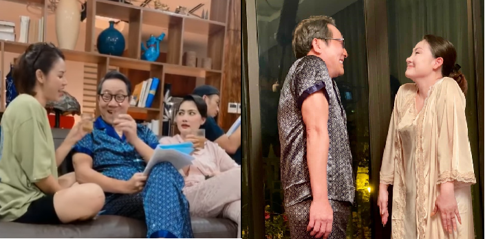 Ảnh hậu trường dí dỏm ít ai biết của NSƯT Hoàng Hải và Ngọc Lan trong 'Mặt nạ gương'