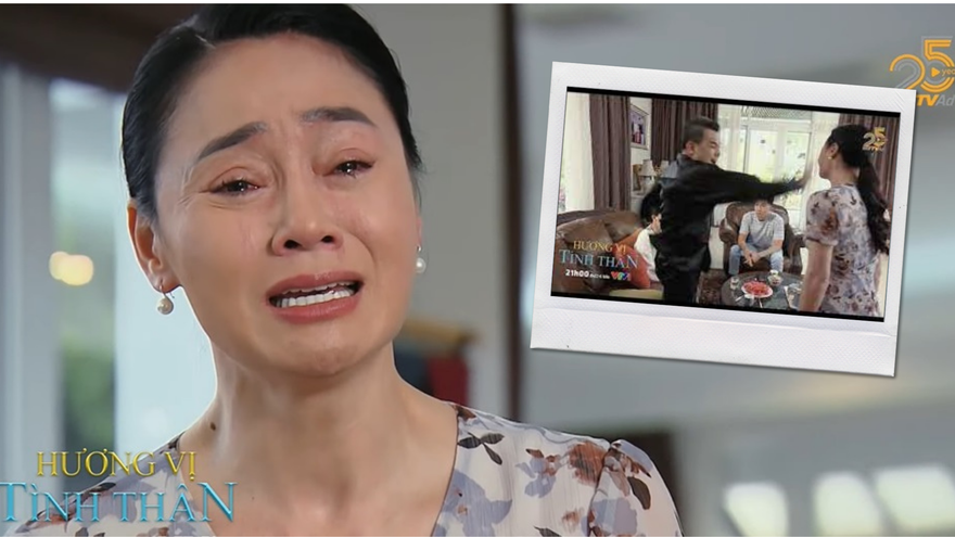 Bà Xuân (Quách Thu Phương) trải lòng về cái tát lần 2 bị chồng đánh ở 'Hương vị tình thân'