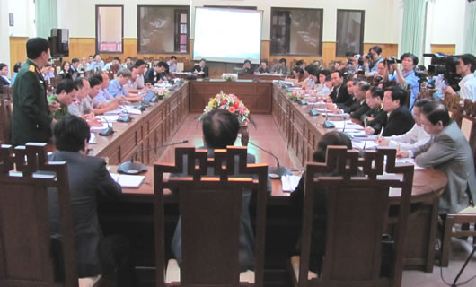 Quang cảnh buổi họp báo.