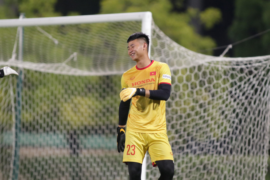 Thủ môn Văn Toản đã có màn trình diễn tốt trong trận giao hữu duy nhất của ĐTVN trước thềm vòng loại World Cup khu vực châu Á ảnh Hữu Phạm