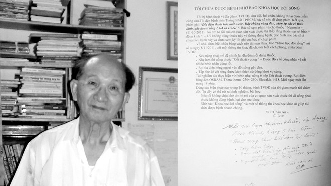 Nhà giáo ưu tú Châu An và bức thư tâm huyết gửi về báo Khoa học & Đời sống