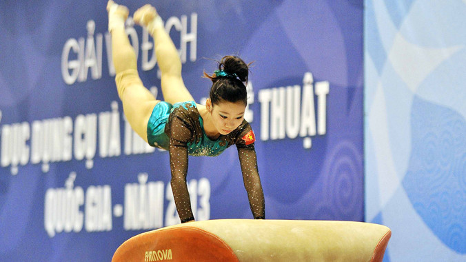 Hà Thanh (ảnh thi đấu tại giải VĐQG) dù rất nỗ lực cũng chỉ có thể mang về tấm HCĐ Asiad cho TDDC Việt Nam. Ảnh: VSI