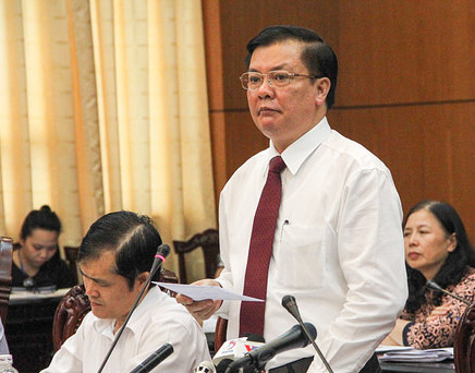 Bộ trưởng Bộ Tài chính Đinh Tiến Dũng. Ảnh: Công Khanh