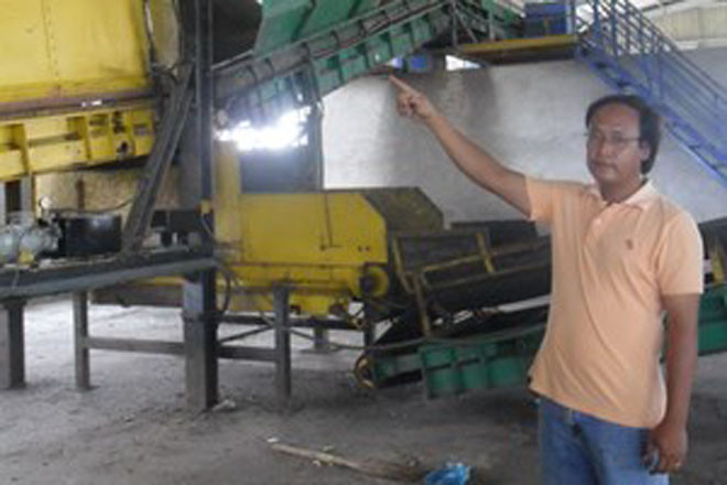 Dây chuyền phân loại rác nhập từ Đức trị giá 30 tỷ đồng đang im lìm. ẢNH: HOÀ HỘI