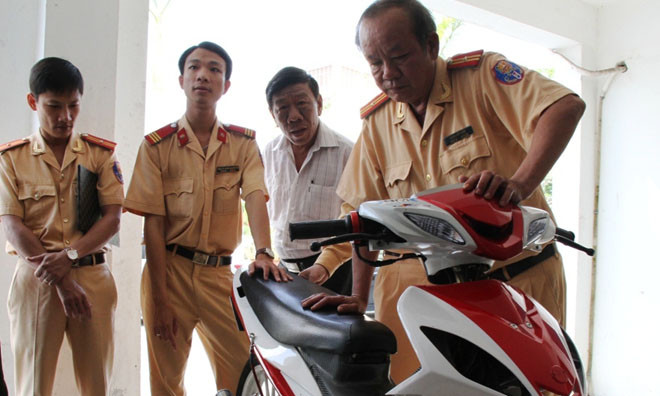 Một trong số các phương tiện bị CSGT Đà Nẵng tạm giữ. Ảnh: Báo Đà Nẵng