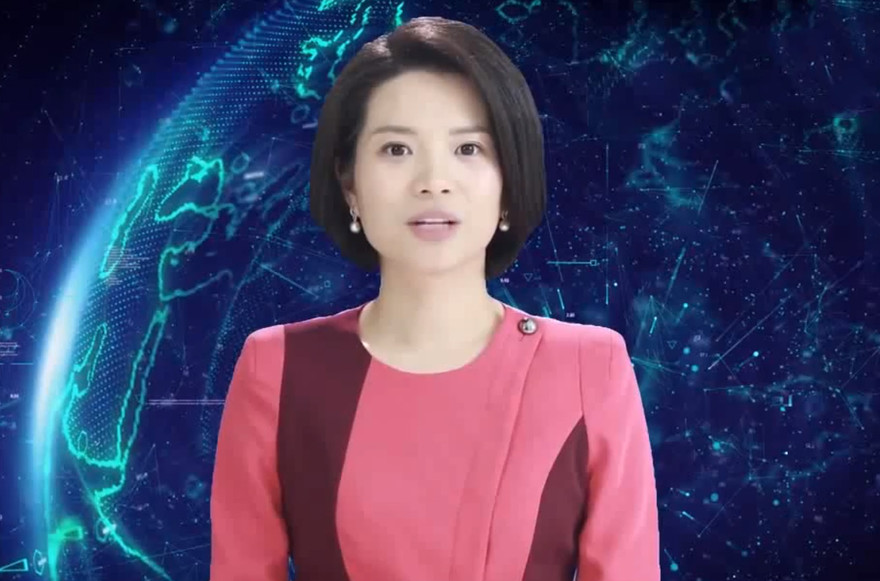 Hình ảnh của nữ MC "ảo" đầu tiên trên thế giới.