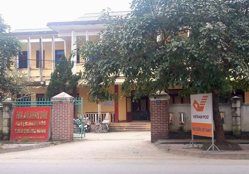 Tòa án Nhân dân huyện Minh Hóa, tỉnh Quảng Bình. 