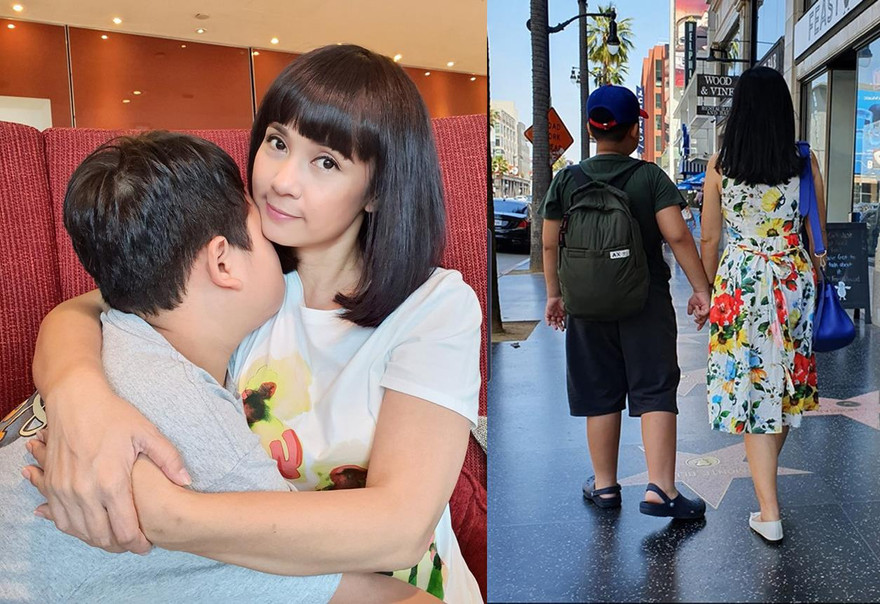 Ngạc nhiên với vóc dáng cao lớn của con trai Việt Trinh khi mới 10 tuổi