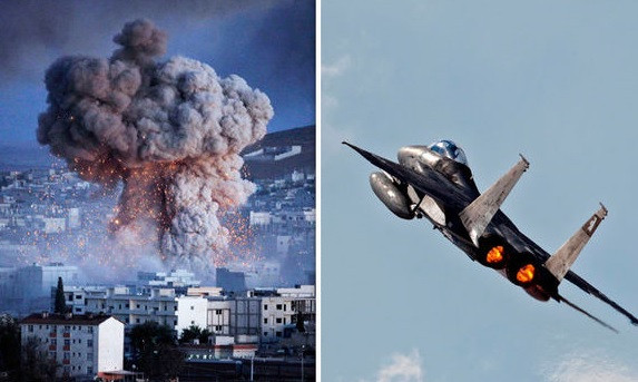 Israel không kích căn cứ của Iran tại Syria. Ảnh: Daily Express