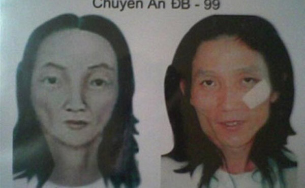 Một bức phác thảo chân dung thủ phạm của họa sỹ Thành