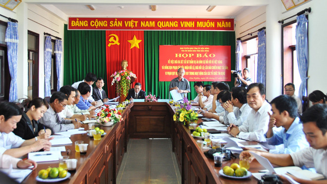 Họp báo tại hội trường Ban TGTU Đắk Nông