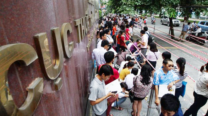 Thi tuyển công chức tại Cục Thuế Hà Nội phụ thuộc vào chỉ tiêu của Tổng cục Thuế đưa xuống các đơn vị. Ảnh: Nguyễn Khánh