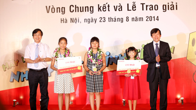 Các nhà phát minh nhí - người chiến thắng tại cuộc thi Ý tưởng Trẻ thơ 2014