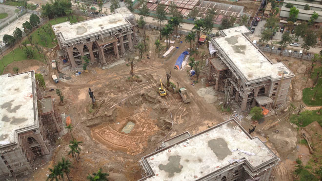 Trung tâm tiệc cưới hoành tráng hàng đầu Thủ đô đang mọc lên trên đất công viên