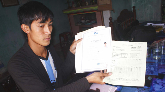 Trần Văn Thiên vừa trở về từ Nhật Bản phản ánh mình bị lừa