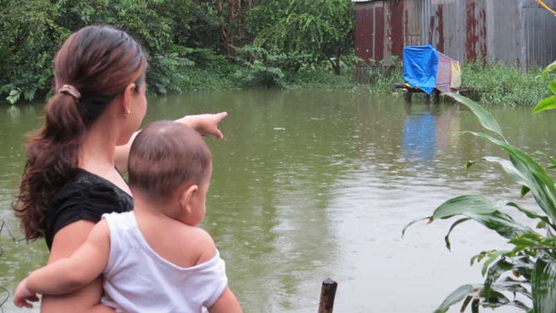Khu vực ổ dịch tiêu chảy cấp ở xã Lê Minh Xuân. Ảnh: Lê Nguyễn