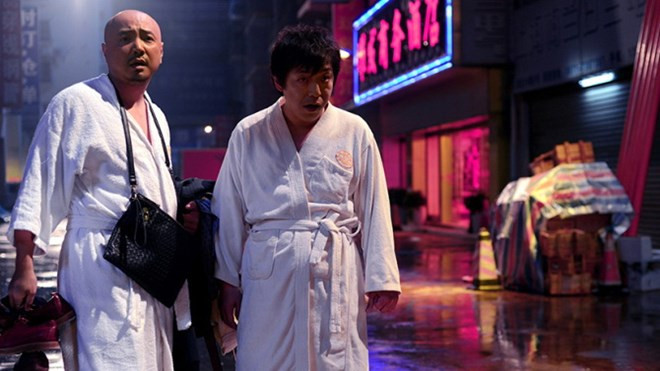 Hoàng Bột và Từ Tranh trong "Breakup Buddies." Ảnh: Variety