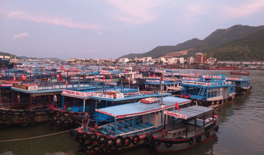 Hàng trăm tàu cá Khánh Hoà vào bờ neo đậu tránh bão số 5