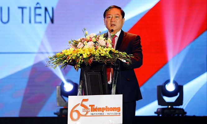 Tổng biên tập báo Tiền Phong Lê Xuân Sơn. Ảnh: Hồng Vĩnh