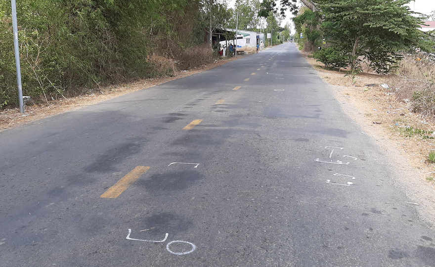 Hiện trường vụ tai nạn.