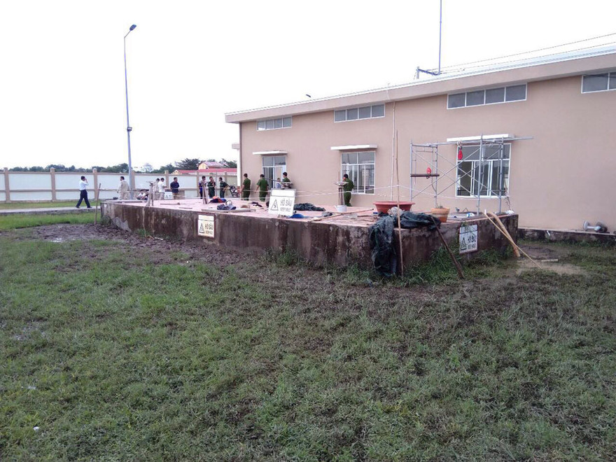 Hiện trường vụ tai nạn.