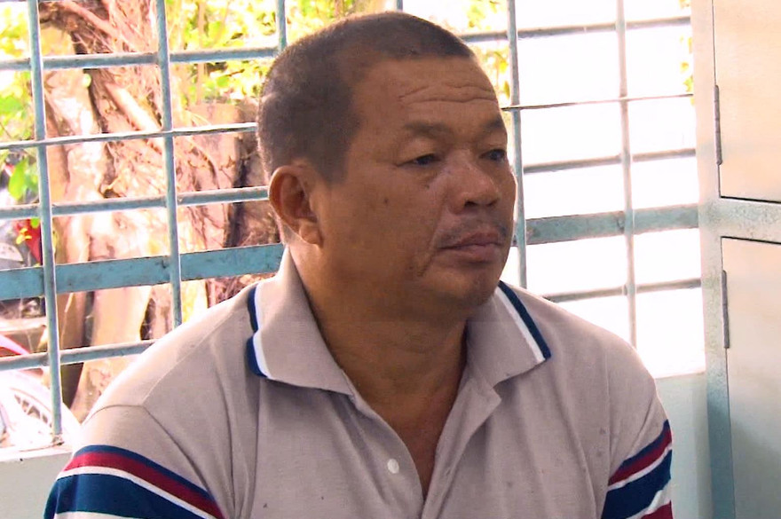 Nguyễn Văn Danh tại cơ quan công an. Ảnh CA.