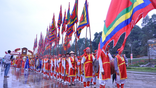 Rước kiệu – nghi lễ đặc biệt ở Lễ hội Đền Hùng 