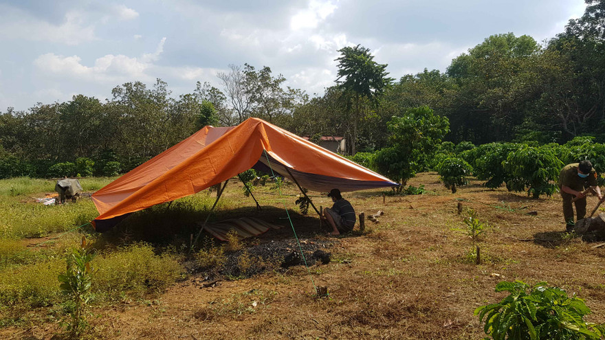 Hiện trường nơi ông Nhiệp được phát hiện tử vong