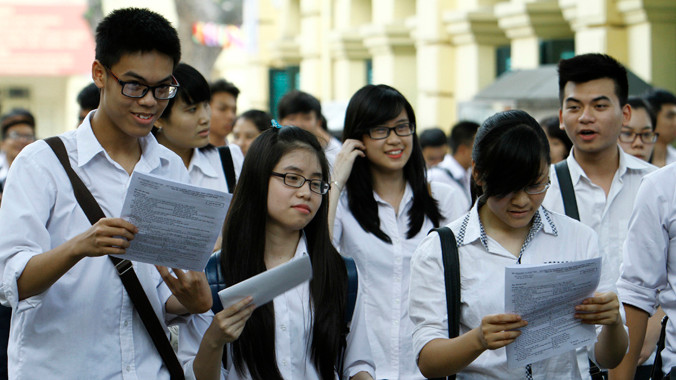 Thí sinh dự kỳ thi tốt nghiệp THPT 2014. Ảnh: Như Ý