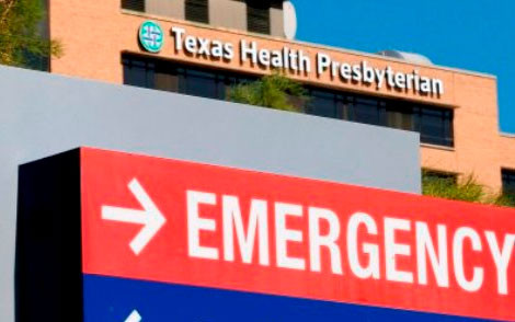 Ảnh chụp bên ngoài bệnh viện ở bang Texas, nơi bệnh nhân Thomas Eric Duncan được điều trị và tử vong. Ảnh: Reuters.