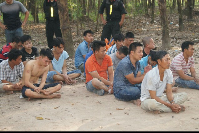 Các con bạc bị bắt giữ 