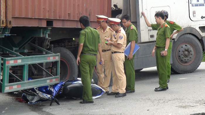 Hiện trường vụ tai nạn.