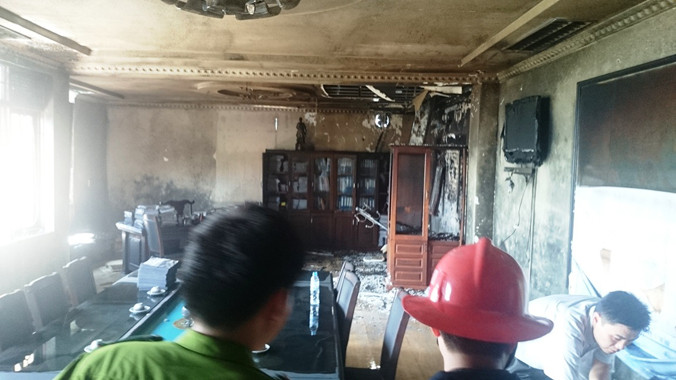 Nơi xảy ra cháy. Ảnh: Đỗ Hoàng