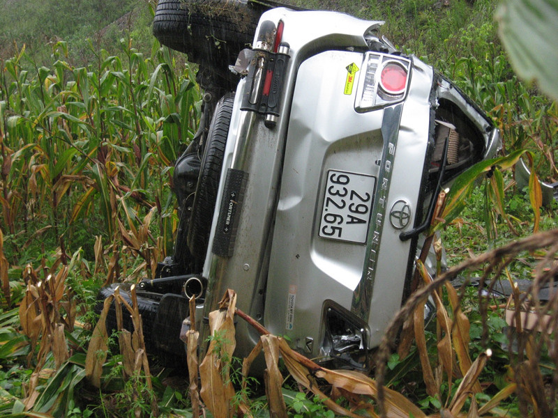 Chiếc xe gặp nạn