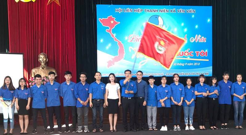 Tuổi trẻ xã Yên Viên ra quân Chiến dịch Tôi yêu Hà Nội.