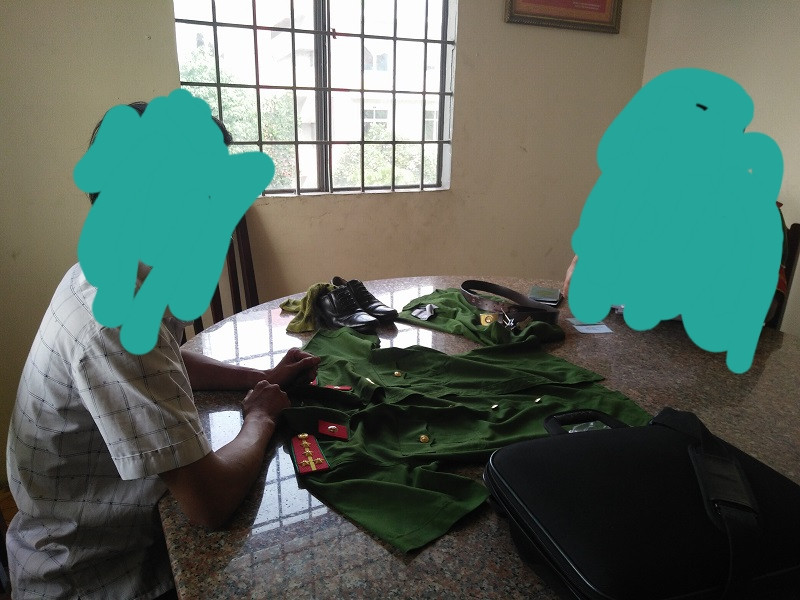 Một đối tượng giả danh công an vừa bị Công an thành phố Biên Hoà phát hiện - Ảnh: Công an tỉnh Đồng Nai