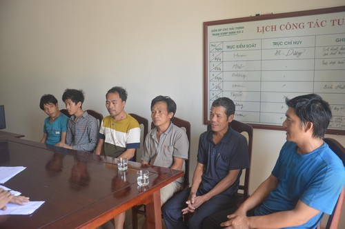 6 ngư dân thanh hoá bị chìm tàu đã ổn định sức khoẻ - Ảnh: Ngọc Hệ (BĐBP Nam Định)