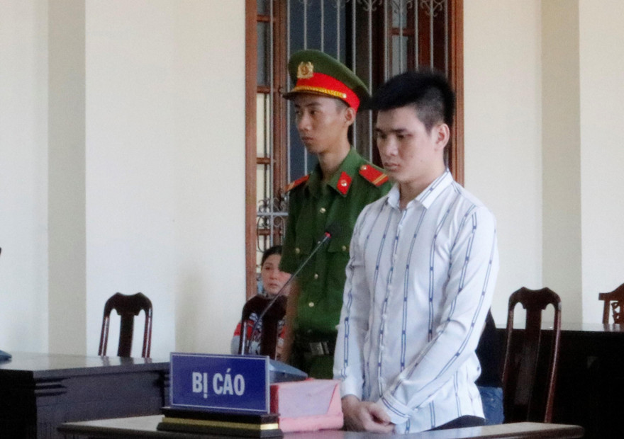 Bị cáo LInh tại phiên tòa.