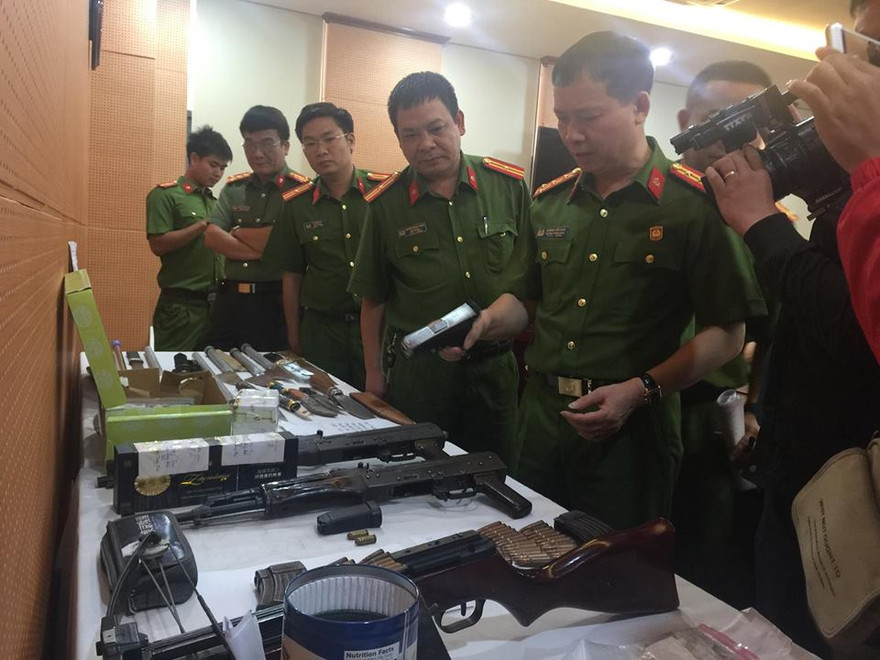 Số vũ khí thu được của các đối tượng