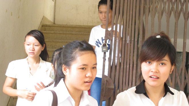 Thí sinh thi vào ĐH Công đoàn năm 2013. Ảnh : Hồ Thu