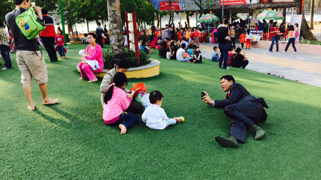 Ảnh chụp ở công viên Nghĩa Đô. Ảnh: Nguyễn Tú