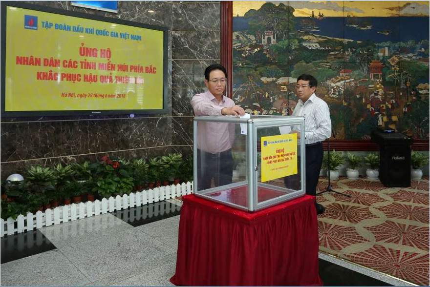 PVN tổ chức quyên góp ủng hộ nhân dân các tỉnh miền núi phía Bắc bị thiệt hại do bão lũ tháng 6/2018